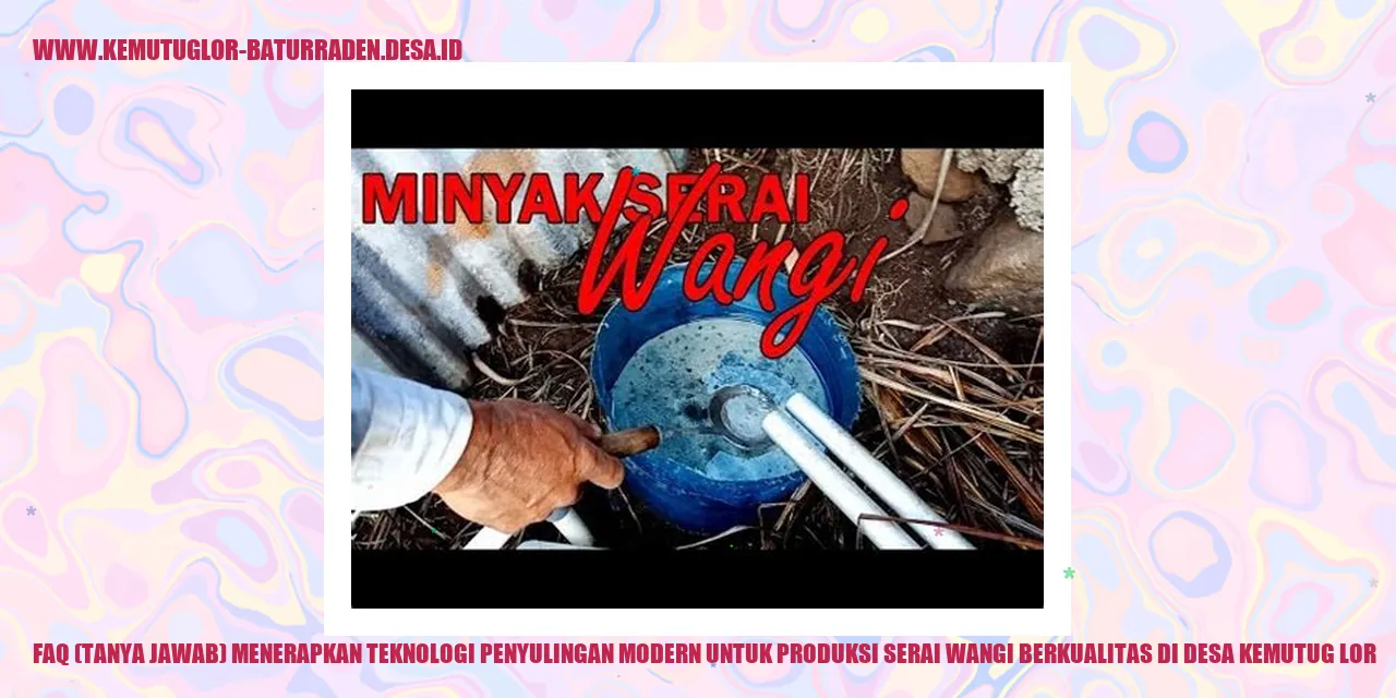 Produksi serai wangi dengan teknologi penyulingan modern di Desa Kemutug Lor