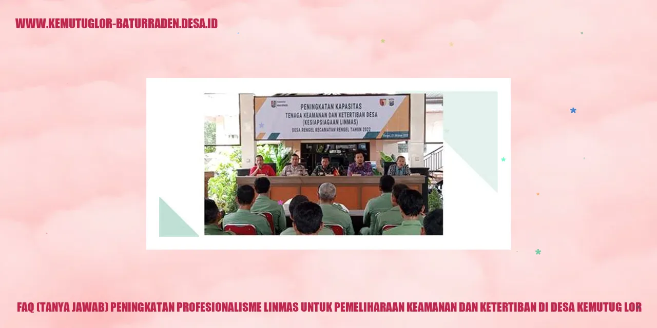 Peningkatan Profesionalisme Linmas