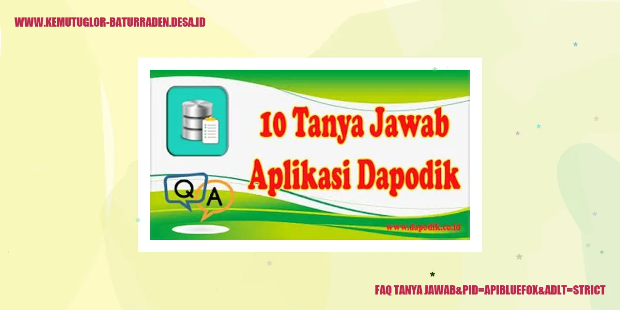 Tanya Jawab Desa Kemutug Lor