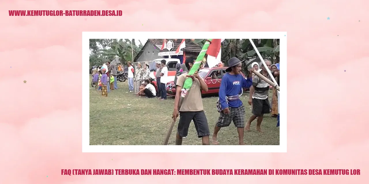 Gambar budaya keramahan di desa Kemutug Lor