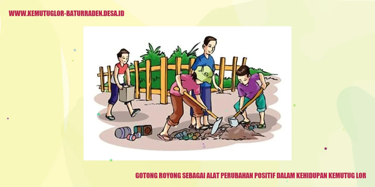 Gotong Royong Sebagai Alat Perubahan Positif dalam Kehidupan Kemutug Lor