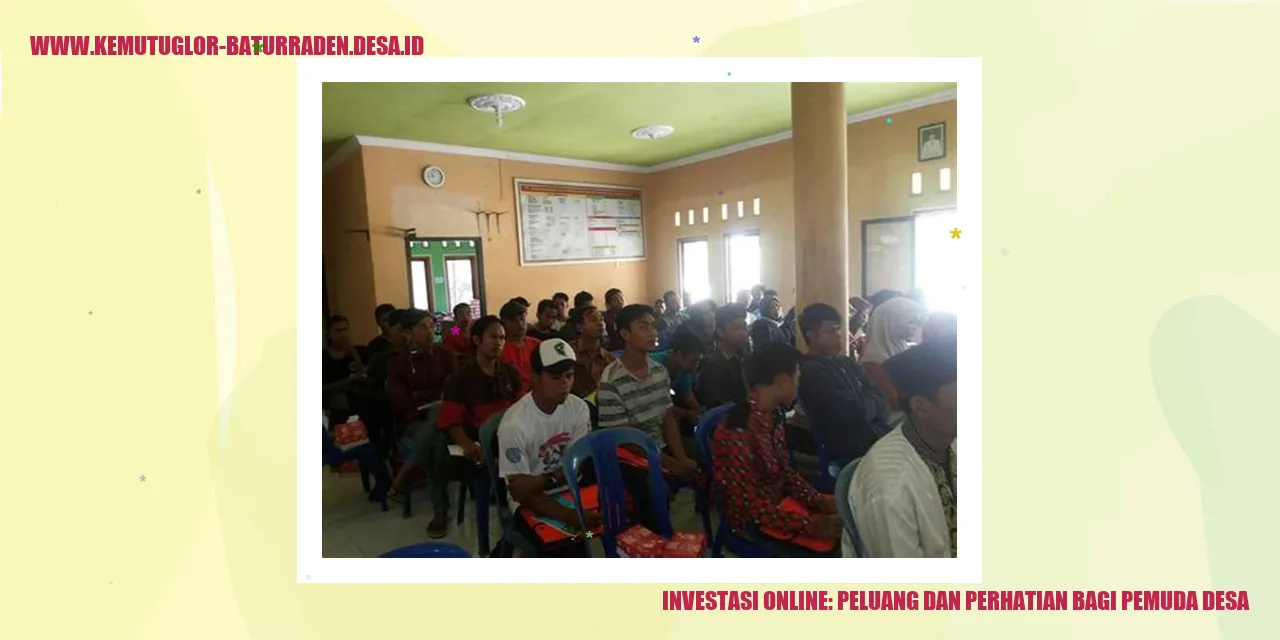 Investasi Online: Peluang dan Perhatian Bagi Pemuda Desa