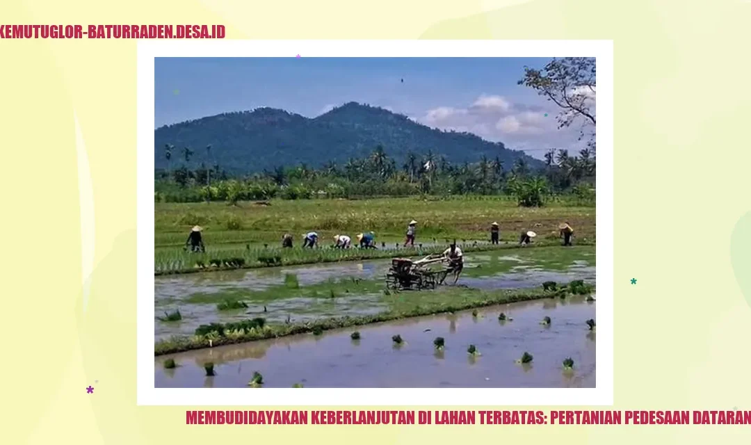 Membudidayakan Keberlanjutan di Lahan Terbatas: Pertanian Pedesaan Dataran Tinggi