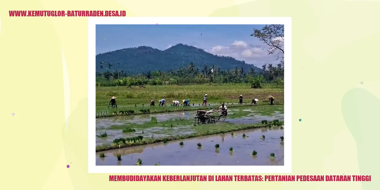 Membudidayakan Keberlanjutan di Lahan Terbatas: Pertanian Pedesaan Dataran Tinggi