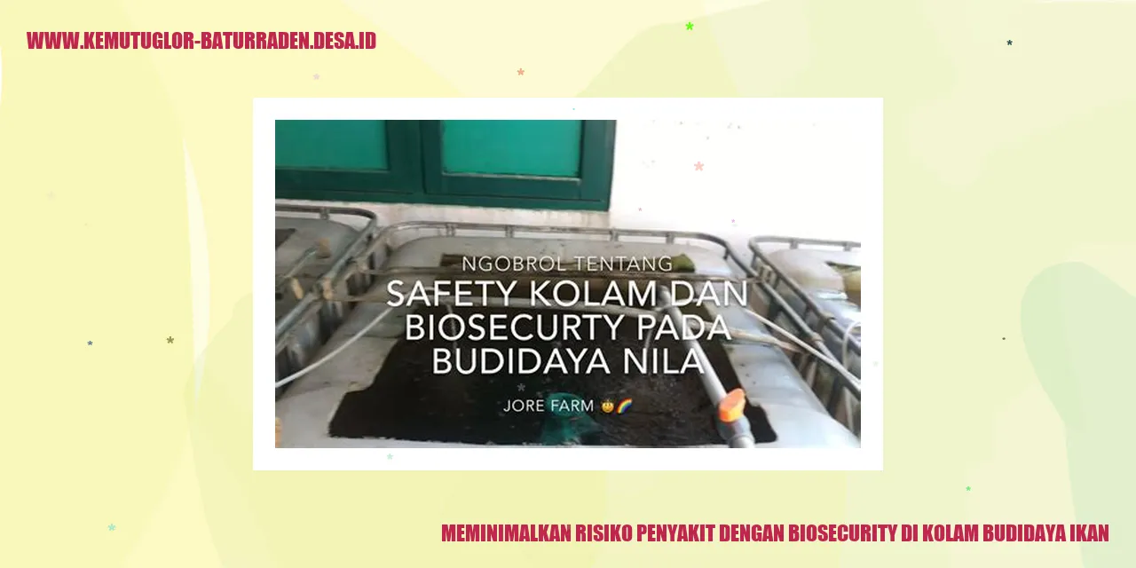 Biosecurity di Kolam Budidaya Ikan