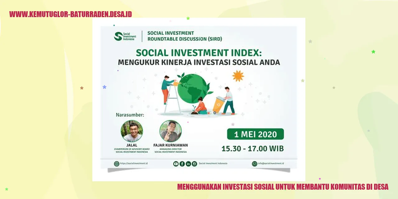 Gambar Investasi Sosial untuk Desa