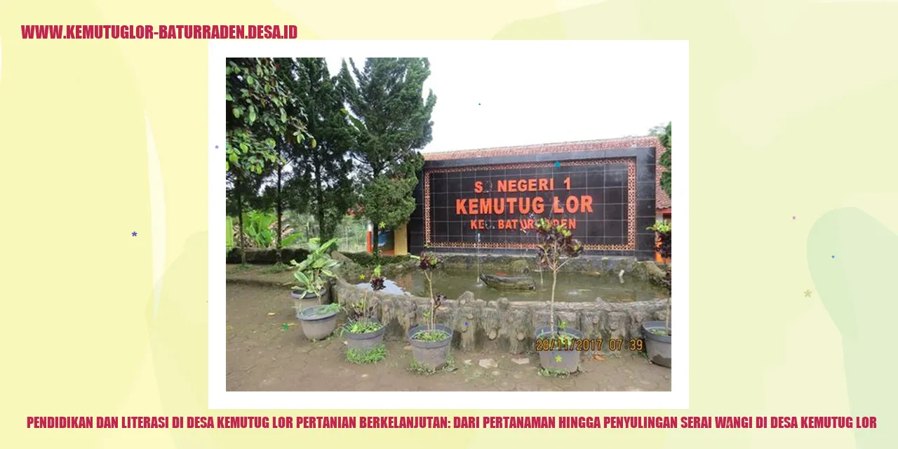 Pendidikan dan Literasi di Desa Kemutug Lor