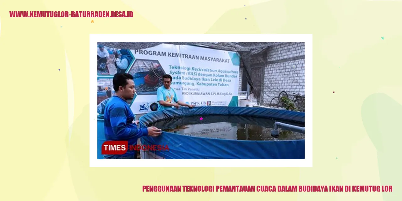 Penggunaan Teknologi Pemantauan Cuaca dalam Budidaya Ikan di Kemutug Lor