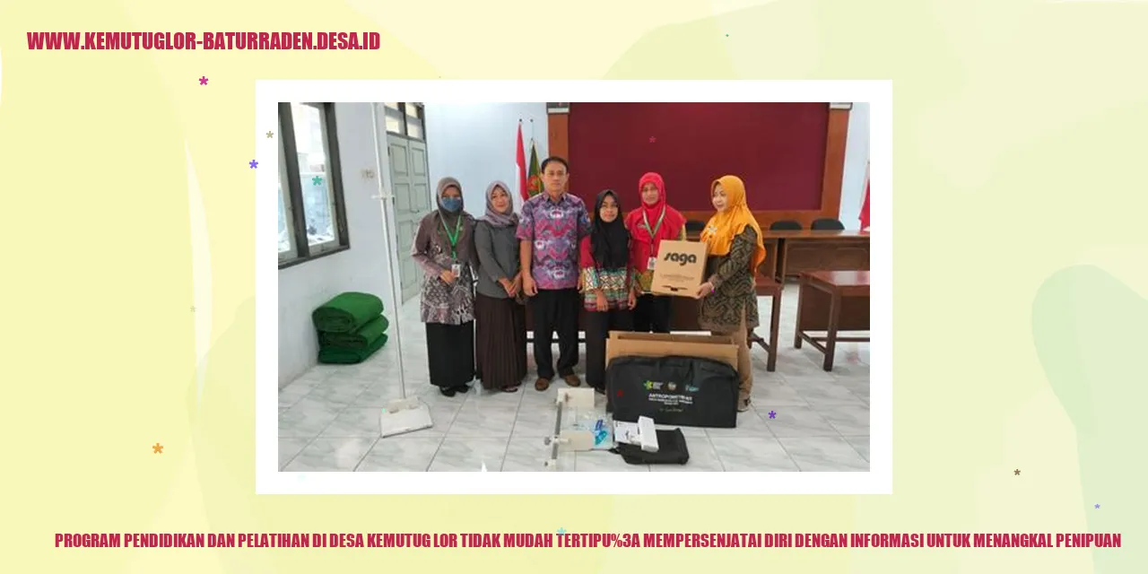 Pendidikan dan Pelatihan di Desa Kemutug Lor Tidak Mudah Tertipu: Mempersenjatai Diri Dengan Informasi untuk Menangkal Penipuan